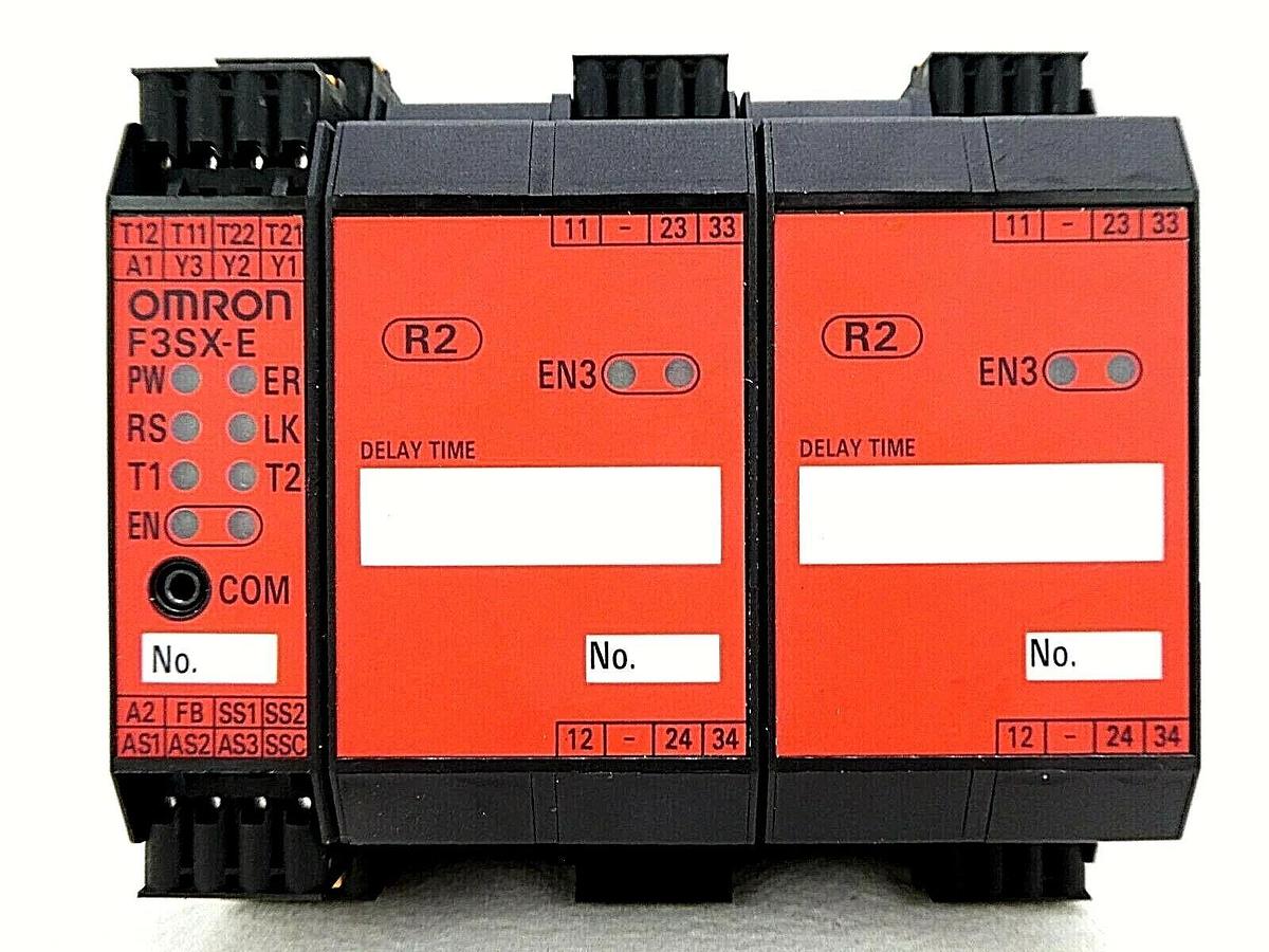Used Omron FSX3-E Safety Controller FSX3-E-RRR FSX3-E-R2R2 Lot of 2 TEL Trias Working