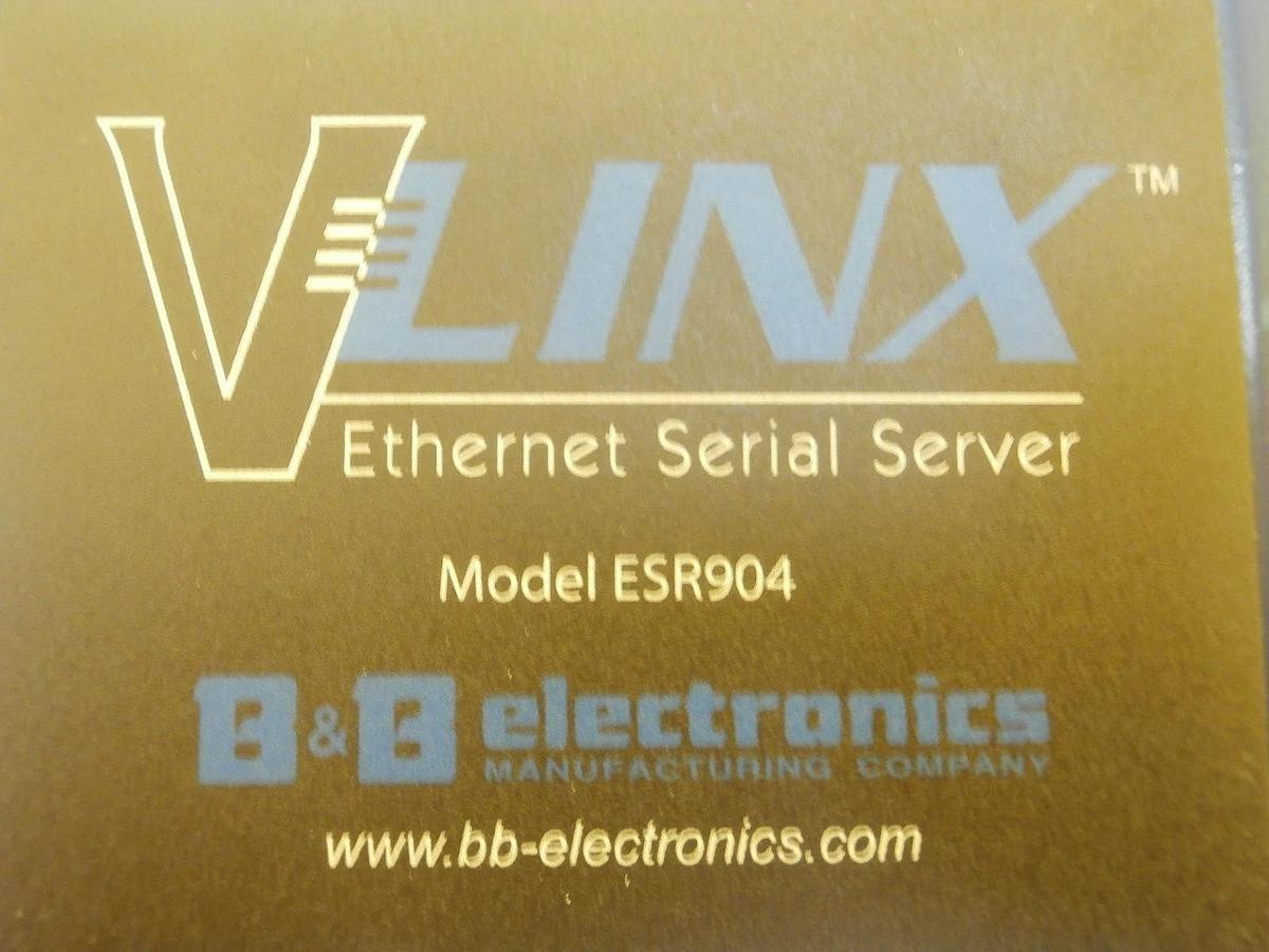 Used B&B Electronics ESR904 4-Port Industrial Ethernet Serial Server V3.0 V-LINX Used