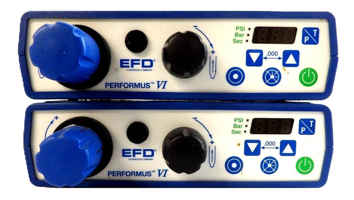Used Nordson EFD 7012335 Fluid Dispensing System Performus VI Lot of 2 Working