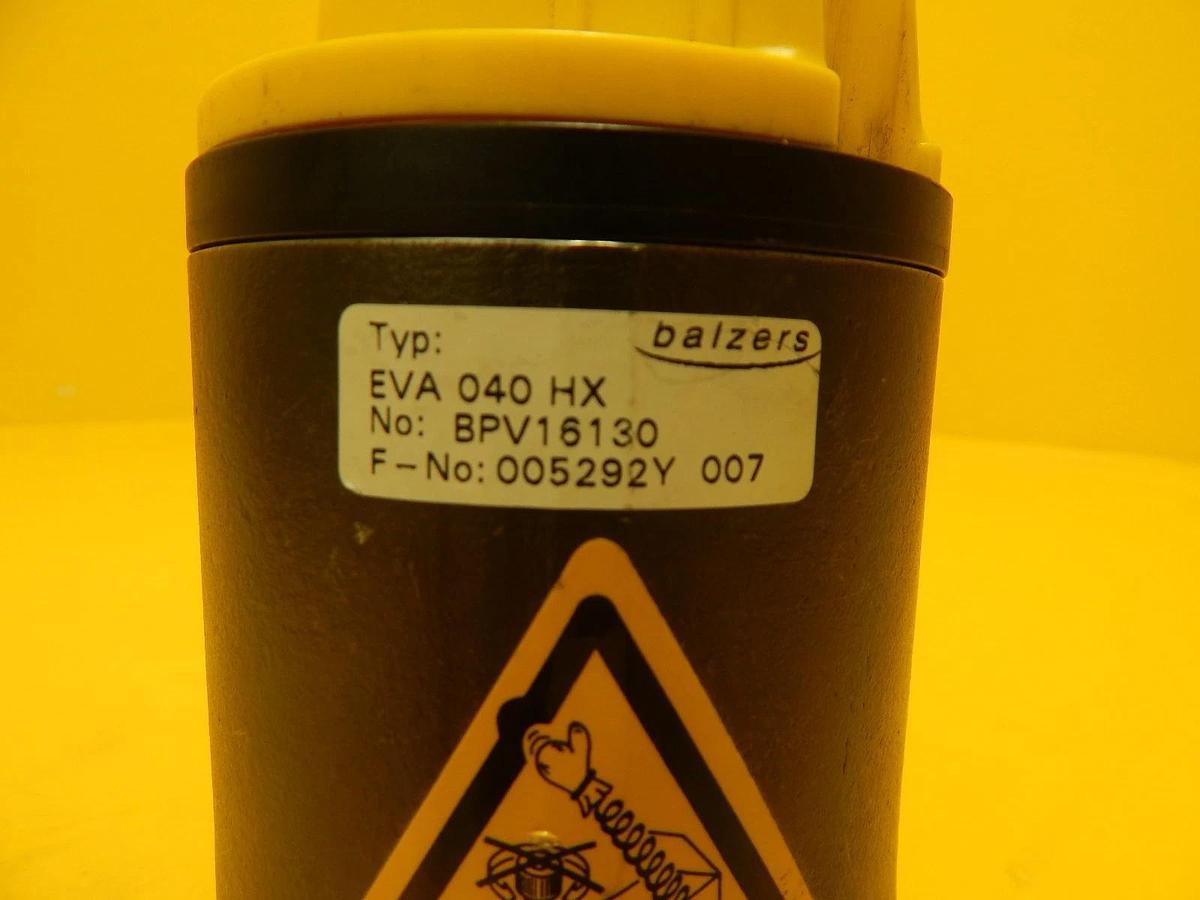 Used Balzers EVA 040 HX Vacuum Right Angle Valve BP V16 130 BPV16130 Used Working