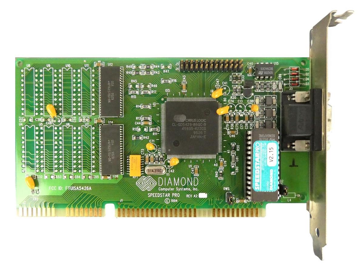 Used Diamond Computer Systems FTUISA5426A Graphics Card AMAT 0660-01707 PCB Working