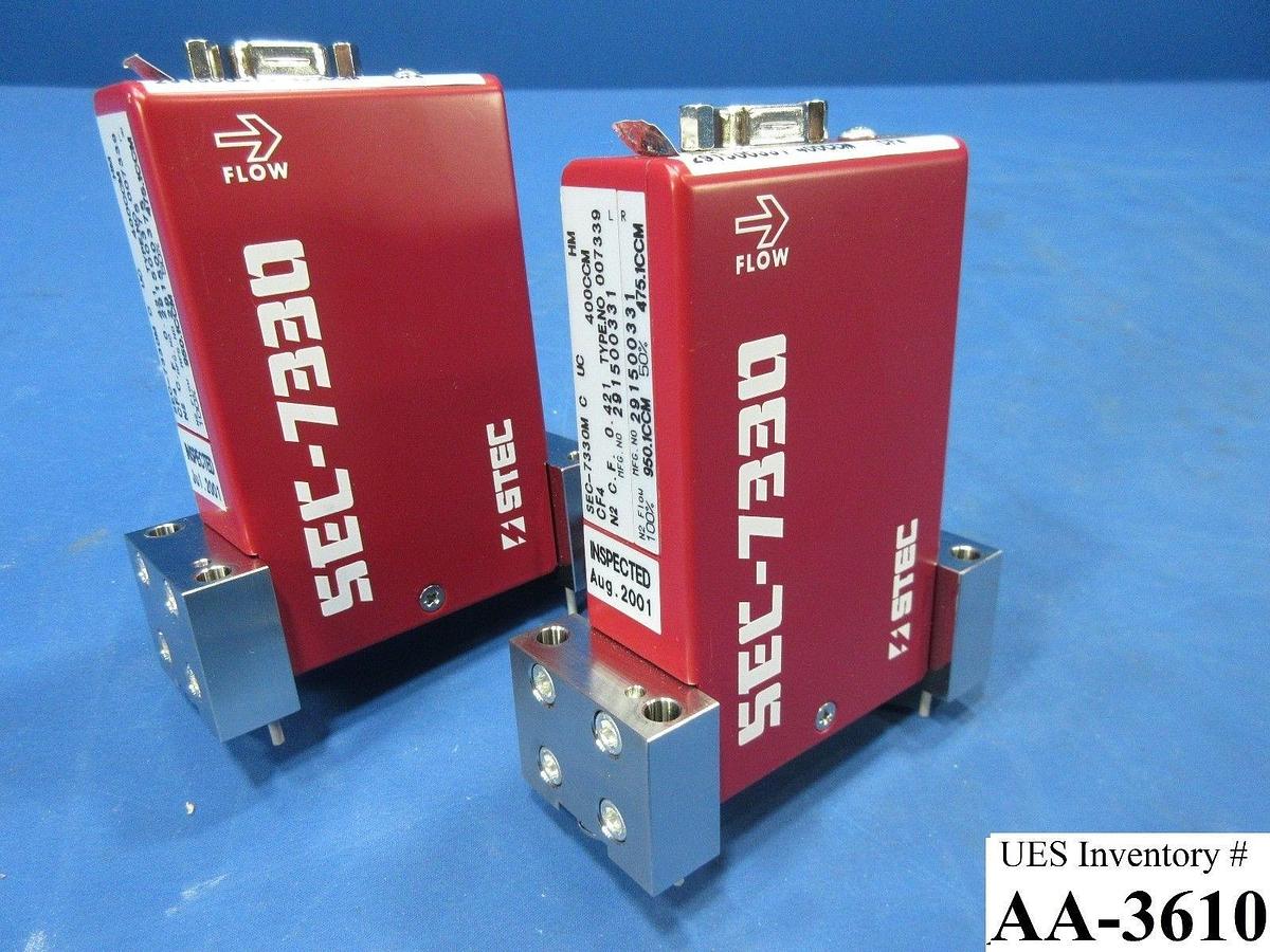 Used Horiba STEC SEC-7330M Mass Flow Controller CF4 400CCM Lot of 2 Used Working