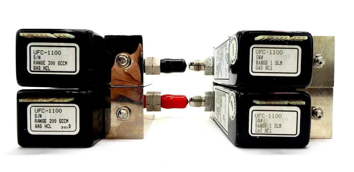 Used UNIT Instruments UFC-1100 Mass Flow Controller MFC Ar HCl NH3 CF4 H2 Lot of 20