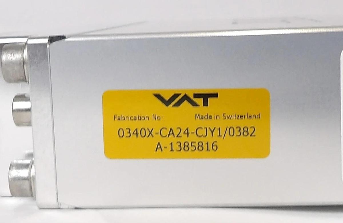 Used VAT 0340X-CA24-CJY1 Rectangular Insert MONOVAT Slit Valve Working