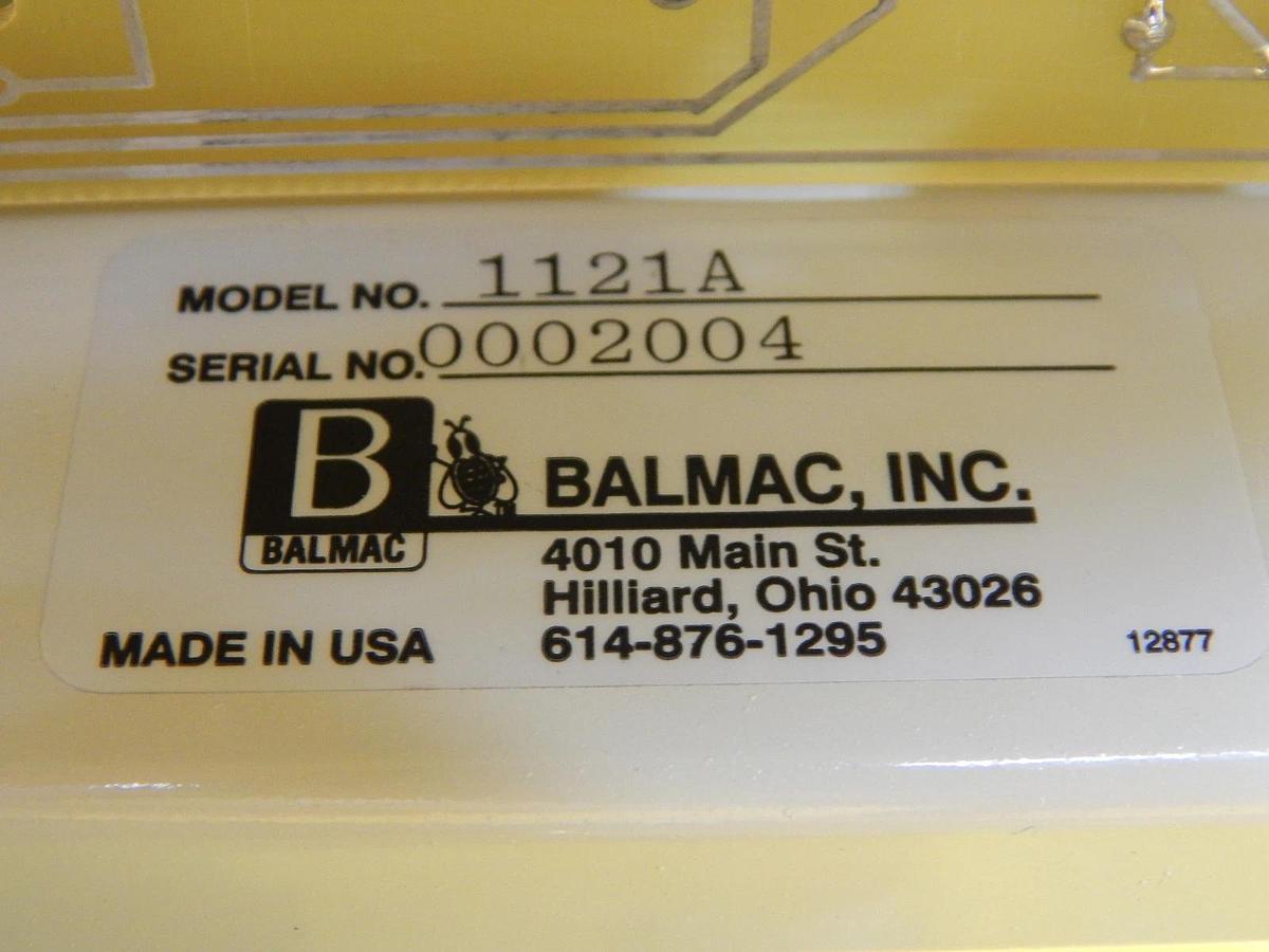 Used Balmac 1121A Vibration Monitor Semitool 61340-03 Used Working
