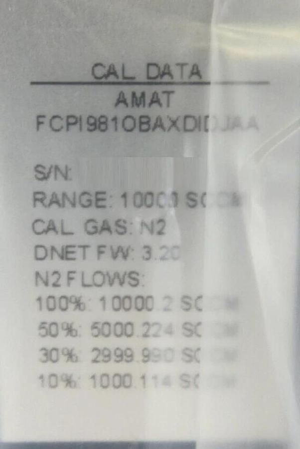 Aera FCPI981OBAXDIDJAA Mass Flow Controller MFC AMAT 0190-34222 Lot of 4 New