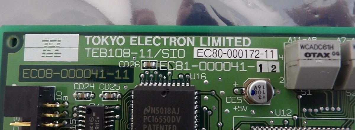 Used TEL Tokyo Electron EC80-000172-11 PCB Card TEB108-11/SIO ACT8 Working Surplus