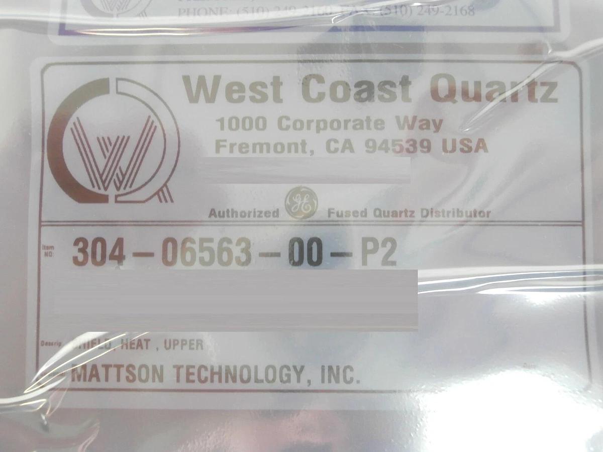 Mattson Technology 304-06563-00 Quartz Upper Heater Shield New Surplus