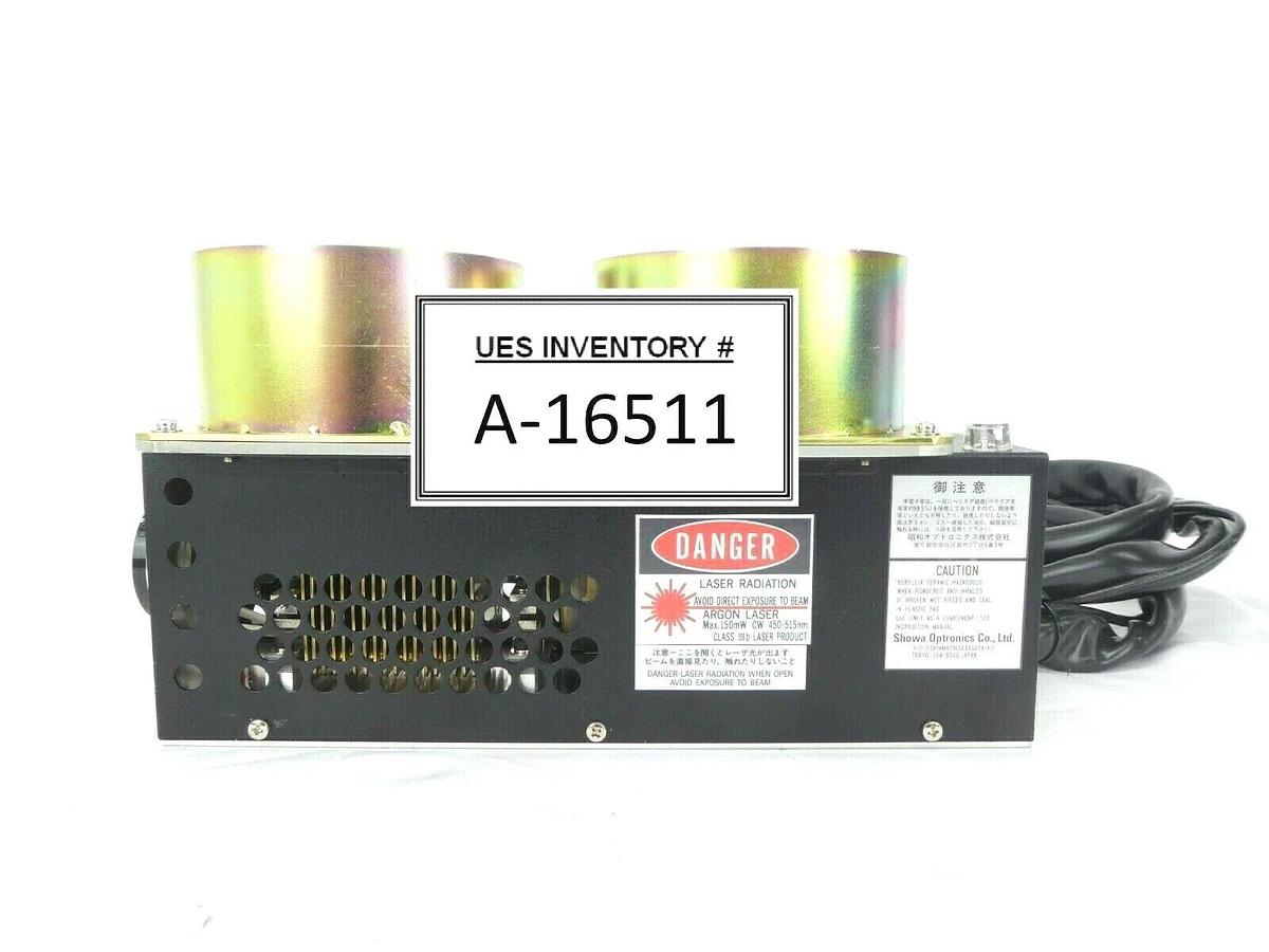 Used SOC Showa Optronics GLG3081 Air-Cooled Argon Ion Laser Head Working Surplus