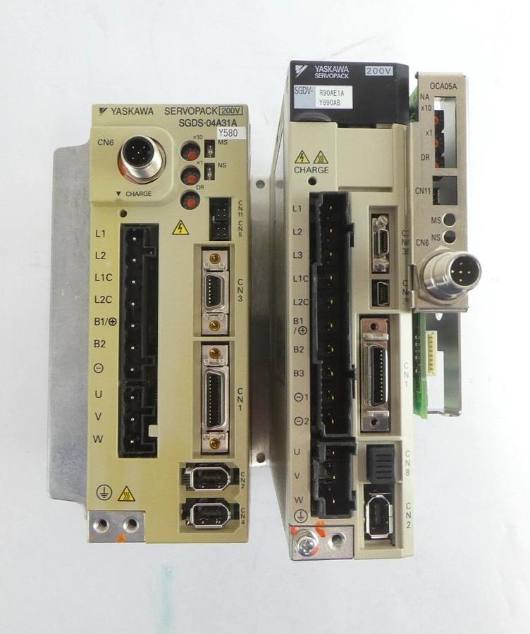 Used Yaskawa Electric SGDH-01BEY222 SGDH-01AE Servo Driver SERVOPACK Lot of 7 Working