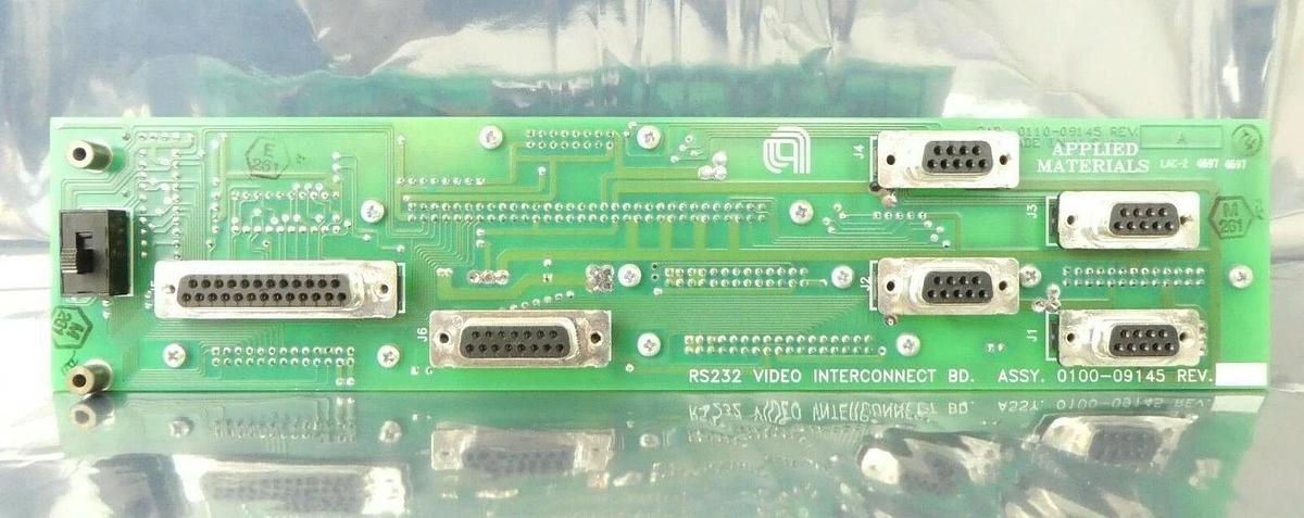 Used AMAT Applied Materials 0100-09145 RS232 Video Interconnect PCB Working Surplus