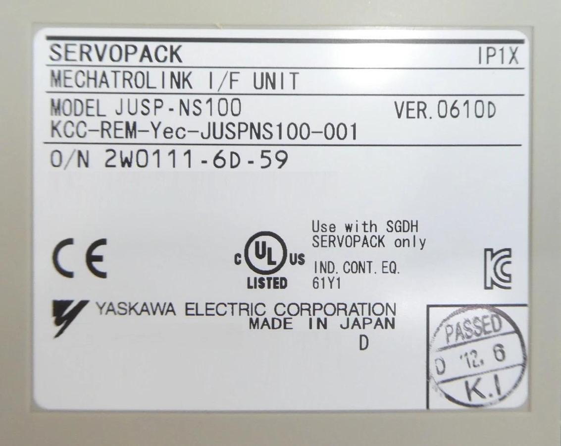 Yaskawa Electric JUSP-NS100 Mechatrolink I/F Unit SERVOPACK Lot of 5 New