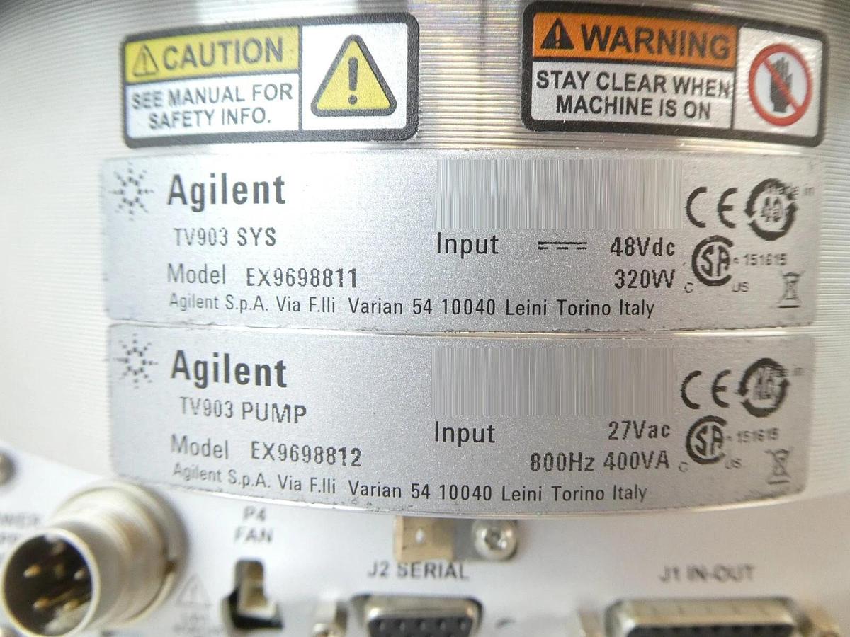 Used TV903 Agilent EX9698812 Turbomolecular Pump EX9698811 Turbo Dented Untested