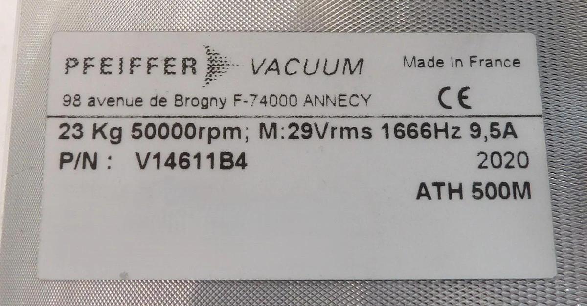 Used ATH 500M Pfeiffer Vacuum V14611B4 Turbomolecular Pump Turbo Working Surplus
