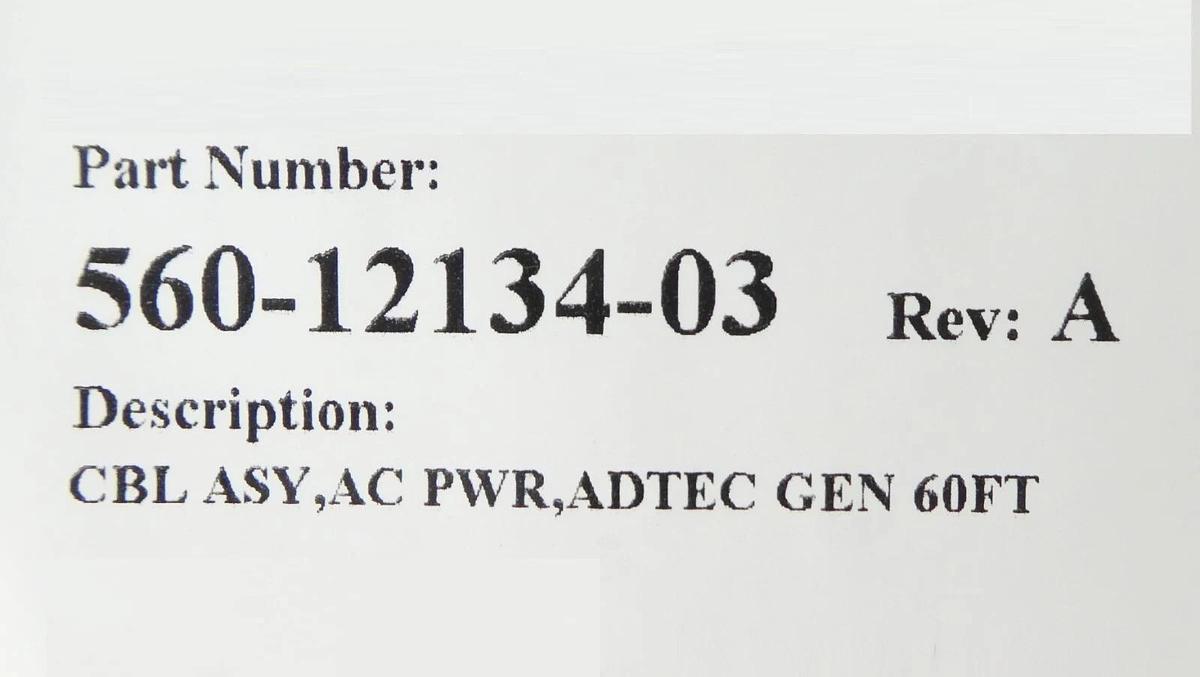 Mattson Technology 560-12134-03 ADTEC RF Generator AC Cable 60 Foot Lot of 2 New