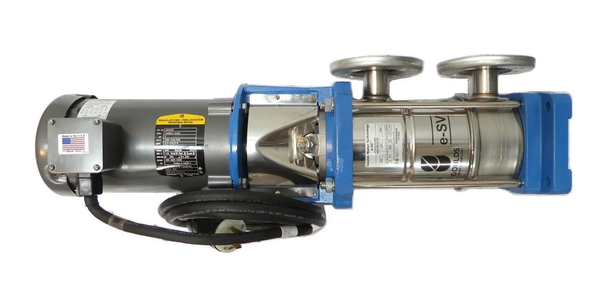 Goulds 5SV7RE4F20 Vertical Multistage Water Pump e-SV W/ Baldor Motor New Spare
