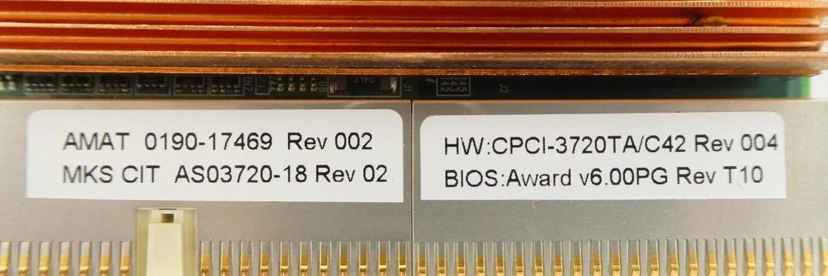 Used MKS Instruments AS03720-18 PW HD HS WD PCB Card cPCI-3720 AMAT 0190-17469 Spare