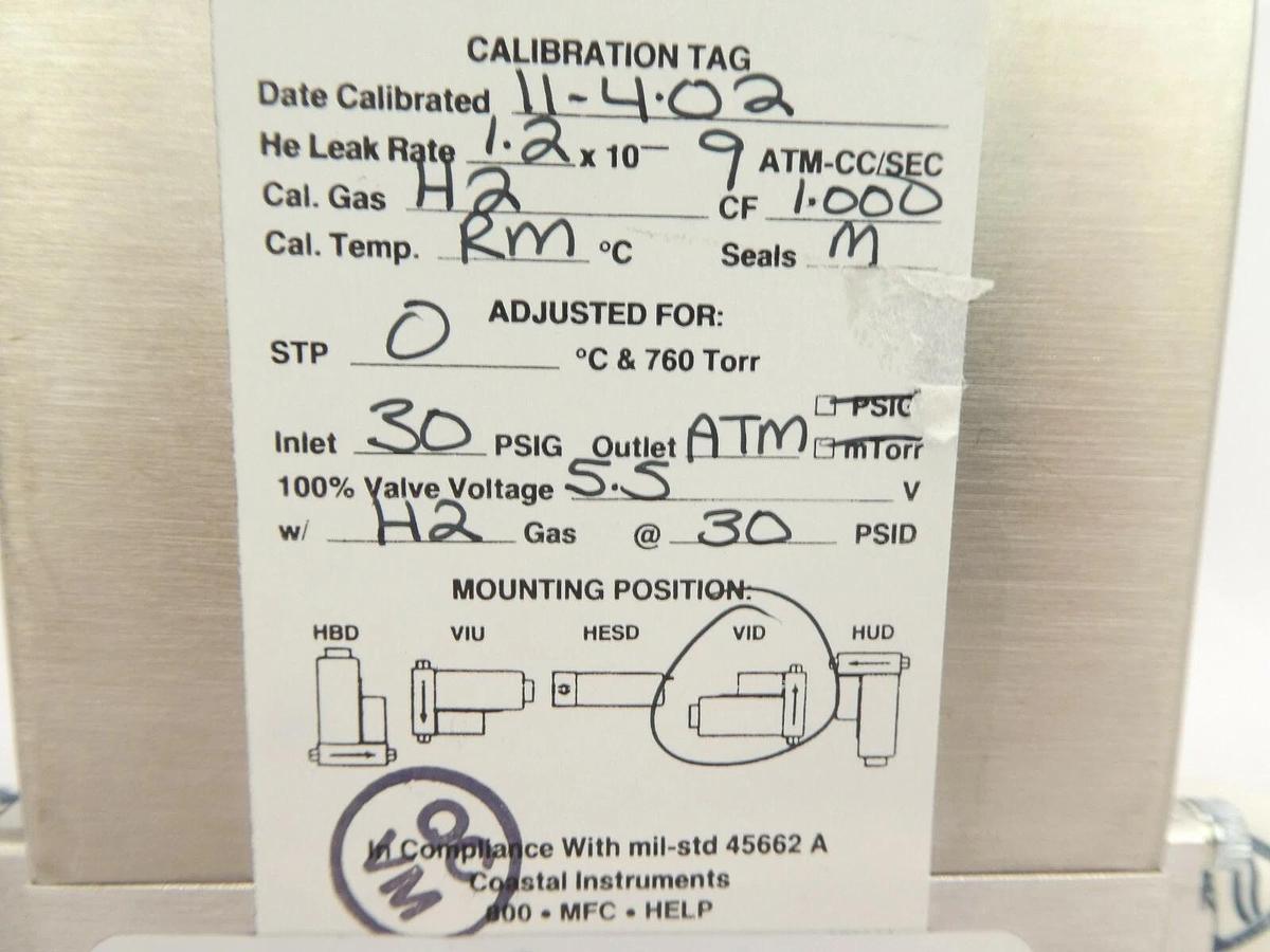 Refurbished UNIT Instruments UFC-8160 Mass Flow Controller MFC 10 SLM H2 8160 Refurbished