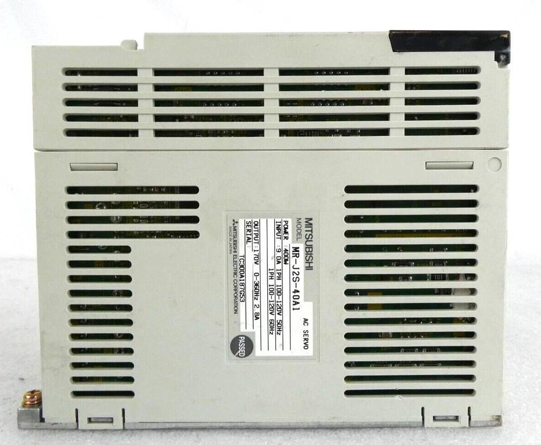Used Mitsubishi MR-J2S-40A1 AC Servo Driver MELSERVO Lot of 2 No Cover Working