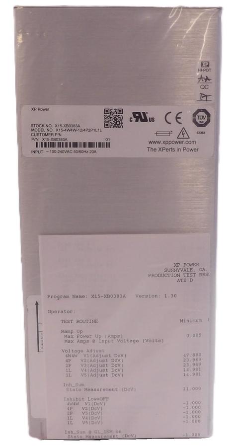 XP Power X15-XB0383A fleXPower Power Supply X15-4W4W-12/4P2P1L1L New