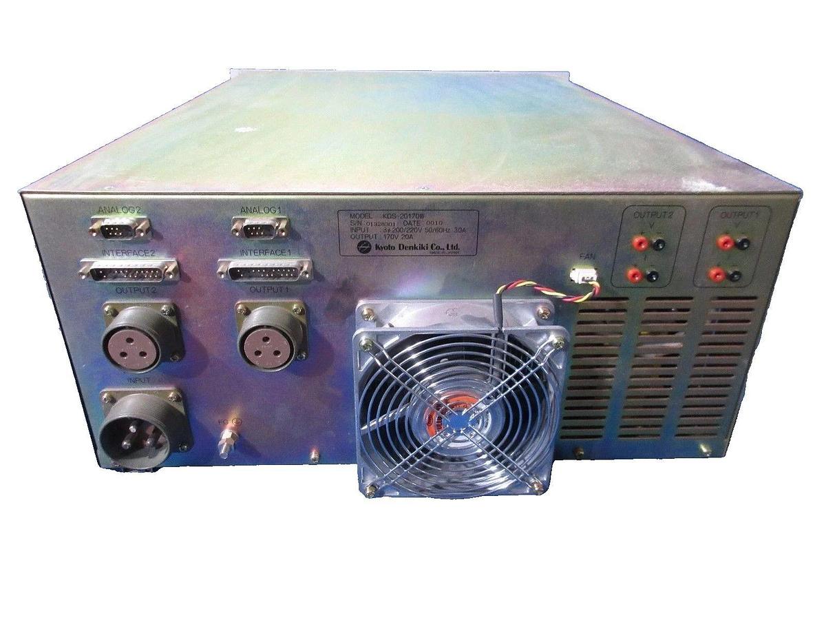 Used Kyoto Denkiki KDS-20170W High Voltage Dual Output Power Supply Bent Panel Spare