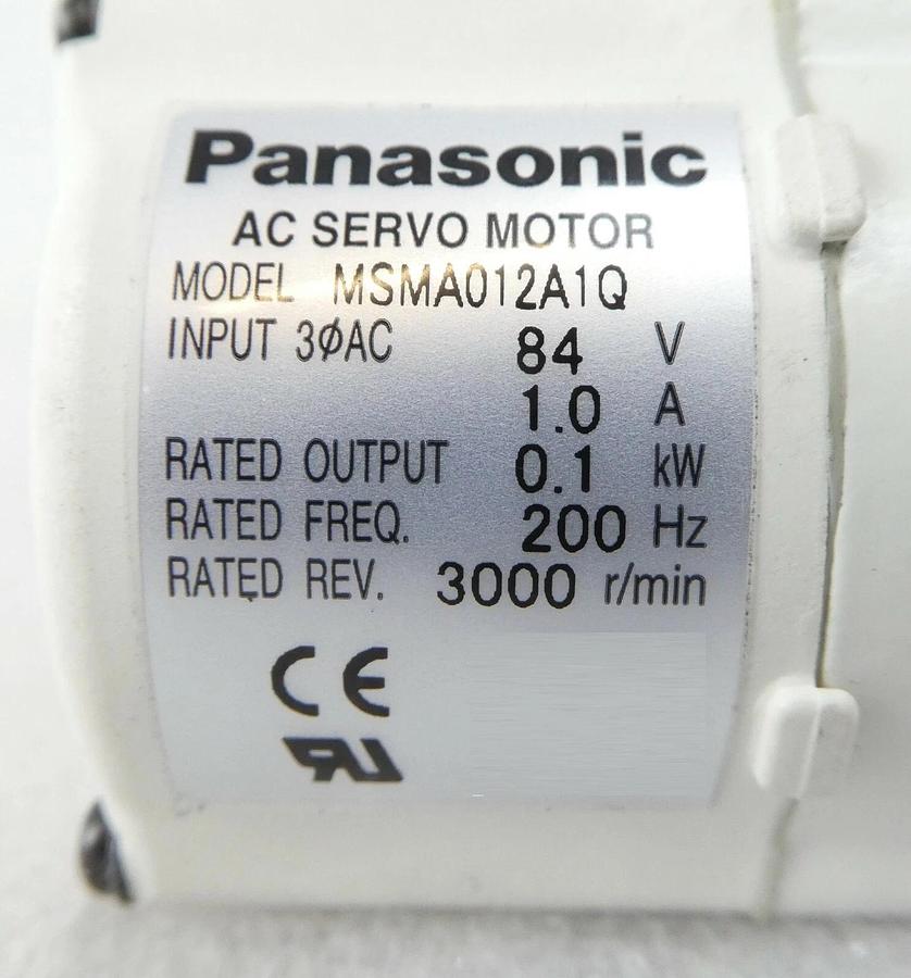 Used Panasonic MSMA012A1Q AC Servo Motor TEL Tokyo Electron Working Surplus
