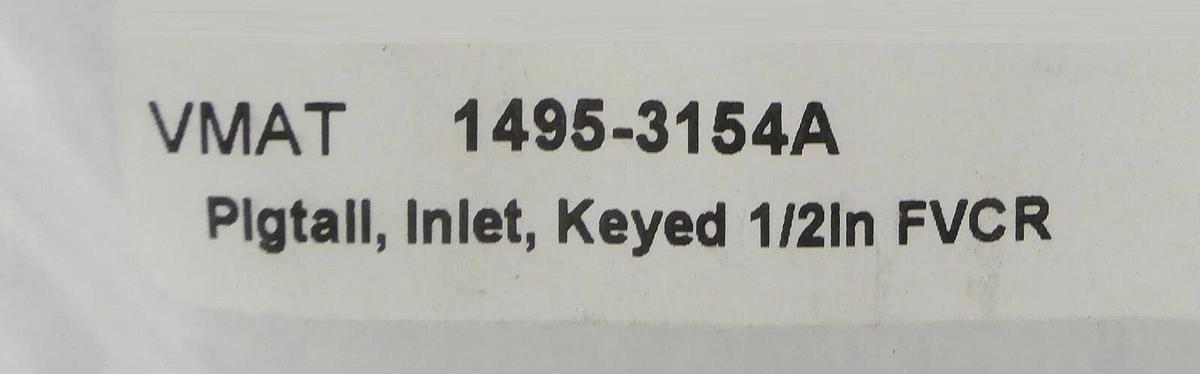 Air Products 1495-3154A Gas Inlet Pigtail Keyed 1/2 Inch FVCR New Surplus