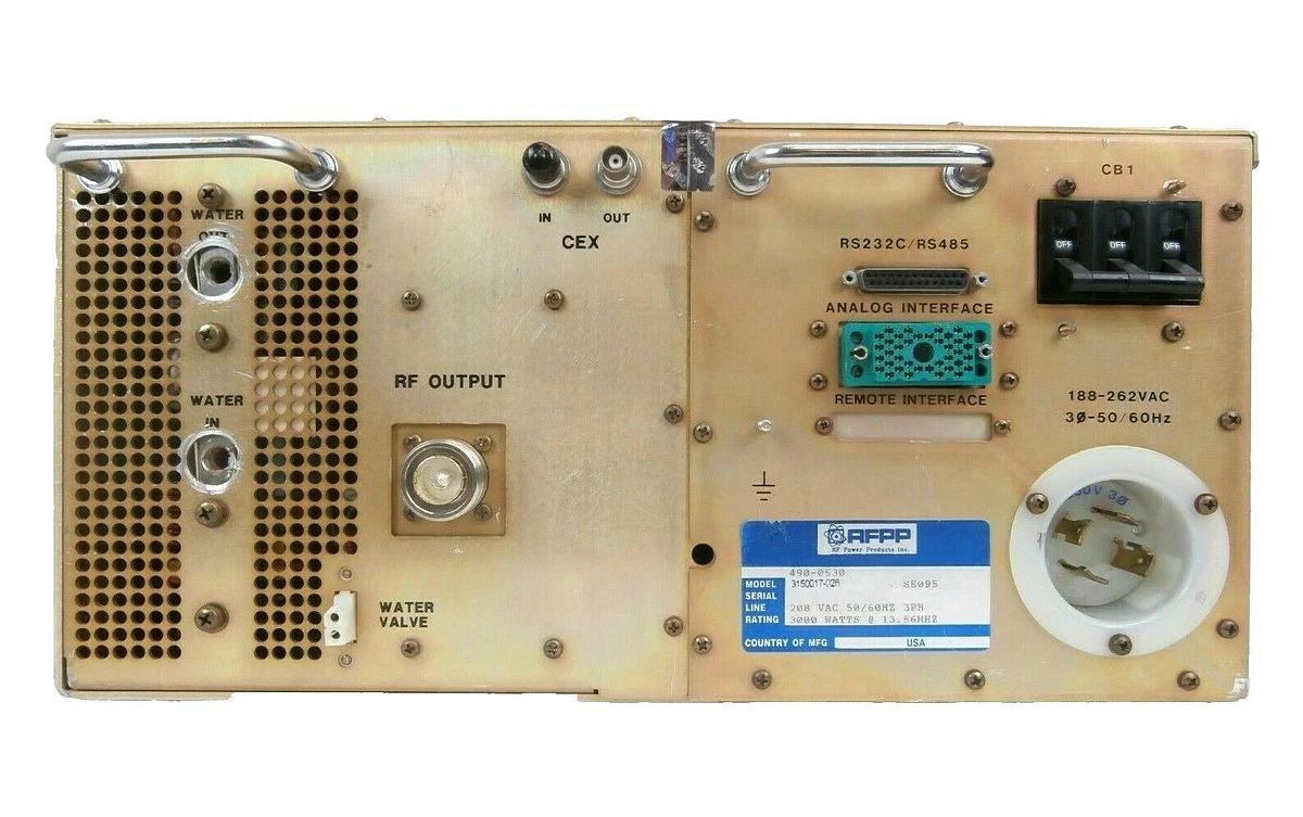 Used RF30S RFPP RF Power Products 490-0530 RF Generator AE 3150017-026 Tested Working