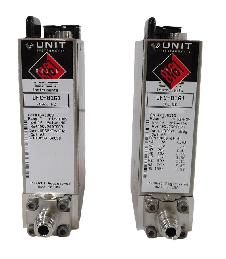 Used UNIT Instruments UFC Mass Flow Controller MFC UFC-8165 UFC-9861 Lot of 9