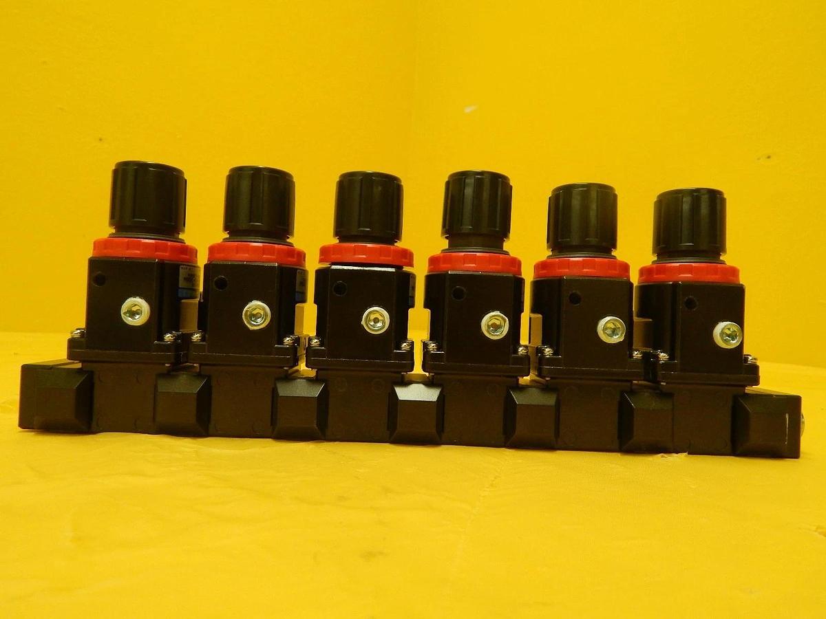 Used Koganei R300M6AS3-306W Manual Regulator 6-Port Manifold MR303-02-306W Used