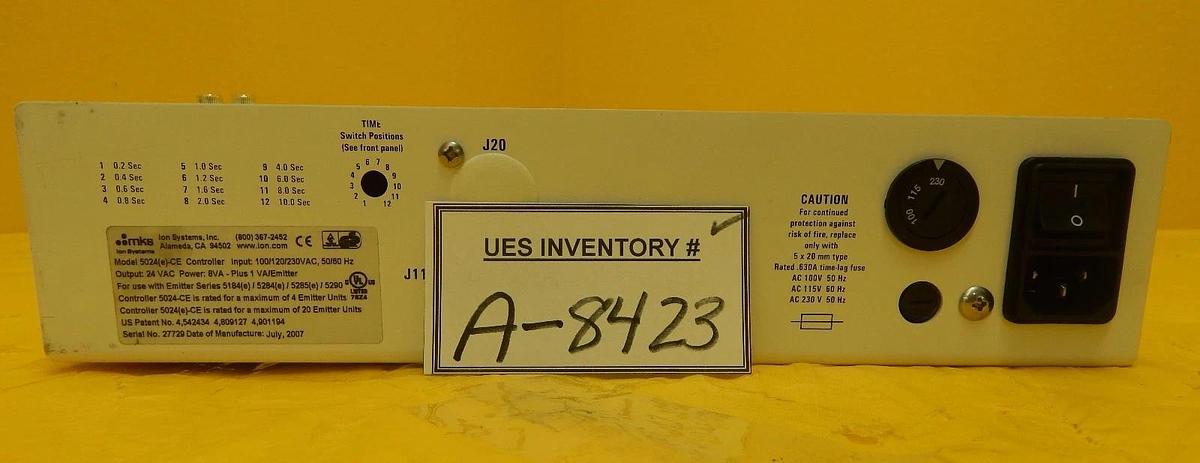 Used ION Systems 5024(e)-CE Emitter Controller 5024 MKS Instruments Used Working