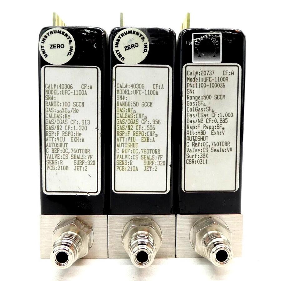 Used UNIT Instruments UFC Mass Flow Controller MFC UFC-1100A UFC-1110 Lot of 17