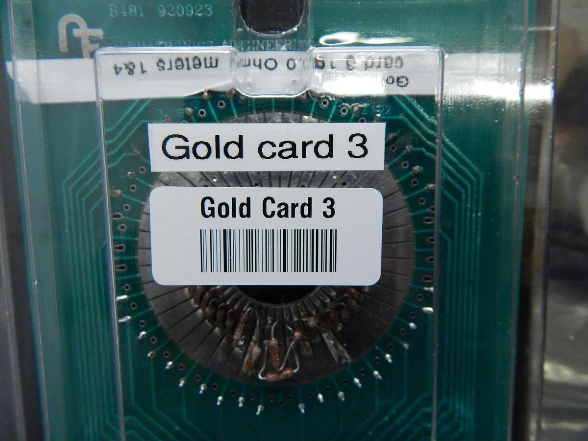 Used Alphatronics Gold Card 3 Probe Card PCB Standard B481 100.0 Ohms Meters 1&4 Used