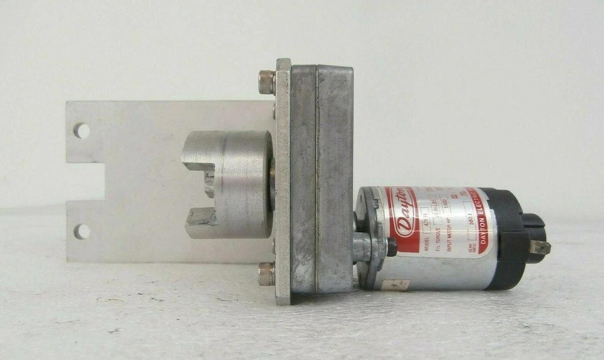 Used Dayton 4Z834 Permanent Magnet DC Gearmotor Loader Assembly Veeco 1201 Working