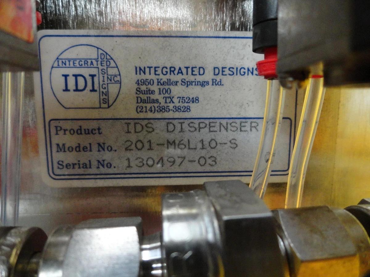 Used IDI 201-M6L10-S IDS Dispenser Photoresist 6-Port System 15PSI Tested Working