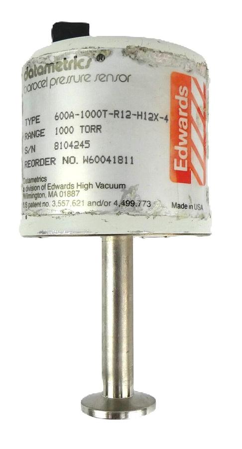 Used Edwards W60041811 Barocel Pressure Sensor 600AB 1000 Torr Working Surplus