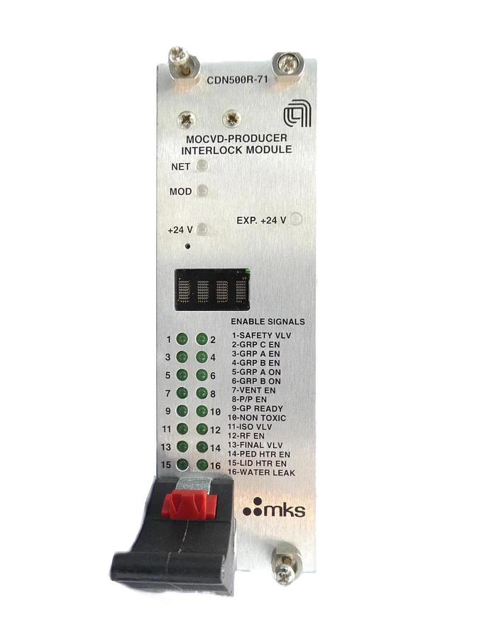 Used MKS Instruments AS01500-71 Interlock Module PCB Card CDN500R-71 AMAT 0190-38266