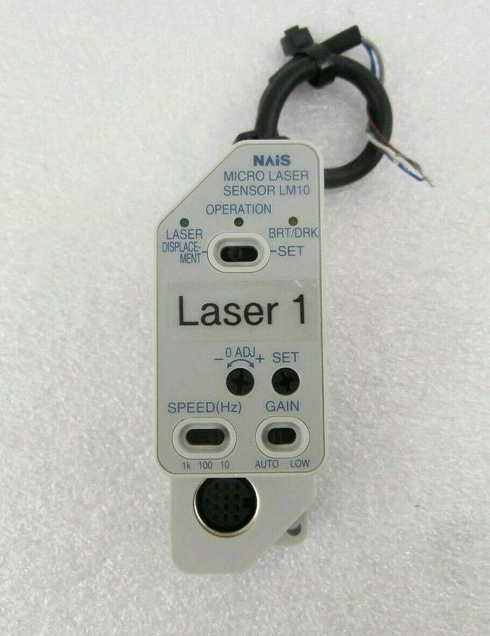 Used Matsushita LM10 Series NAiS Micro Laser Controller ANR5131 & Sensor ANR11501 Set