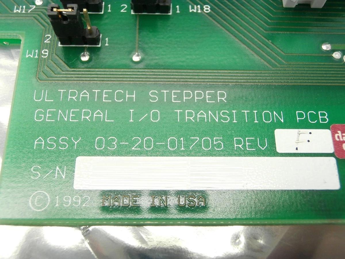 Used Ultratech Stepper 03-20-01705 General Transition PCB Card GEN I/O 2 Titan Used