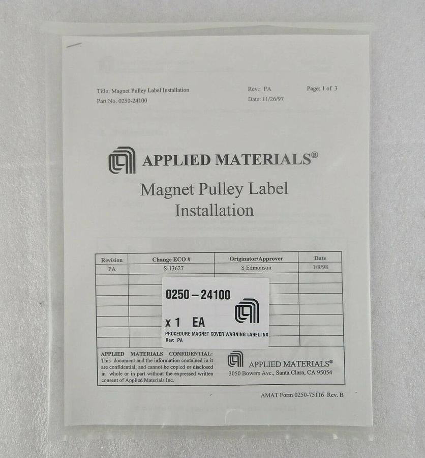AMAT Applied Materials 0240-27778 Retrofit Kit Magnet Pully Shock Lot of 13 New