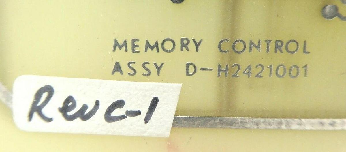 Used Varian Semiconductor VSEA D-H2421001 Memory Control PCB Card Rev. C-1 Working