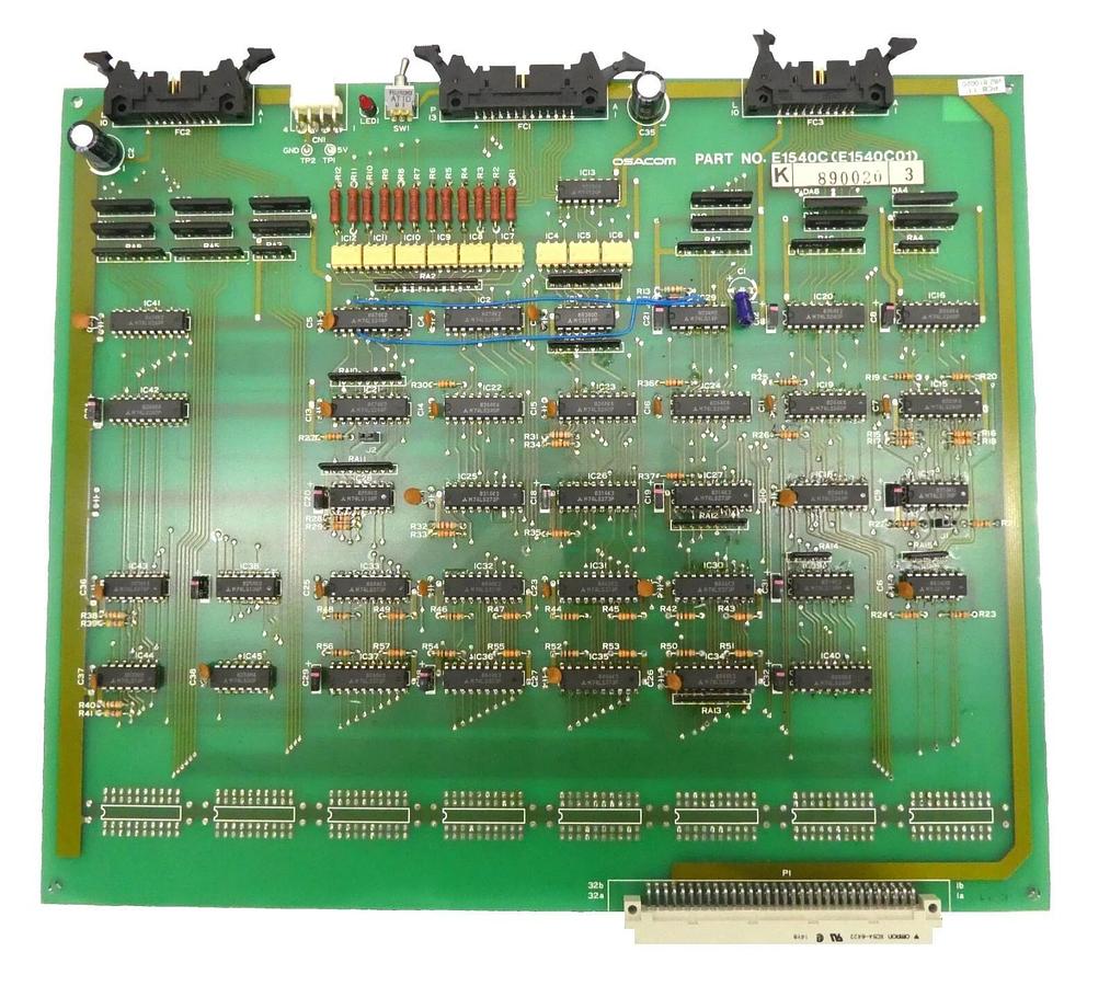 Used Osacom E1540C Operator Panel Interface PCB E1540C01 VSEA V82-810020 Working