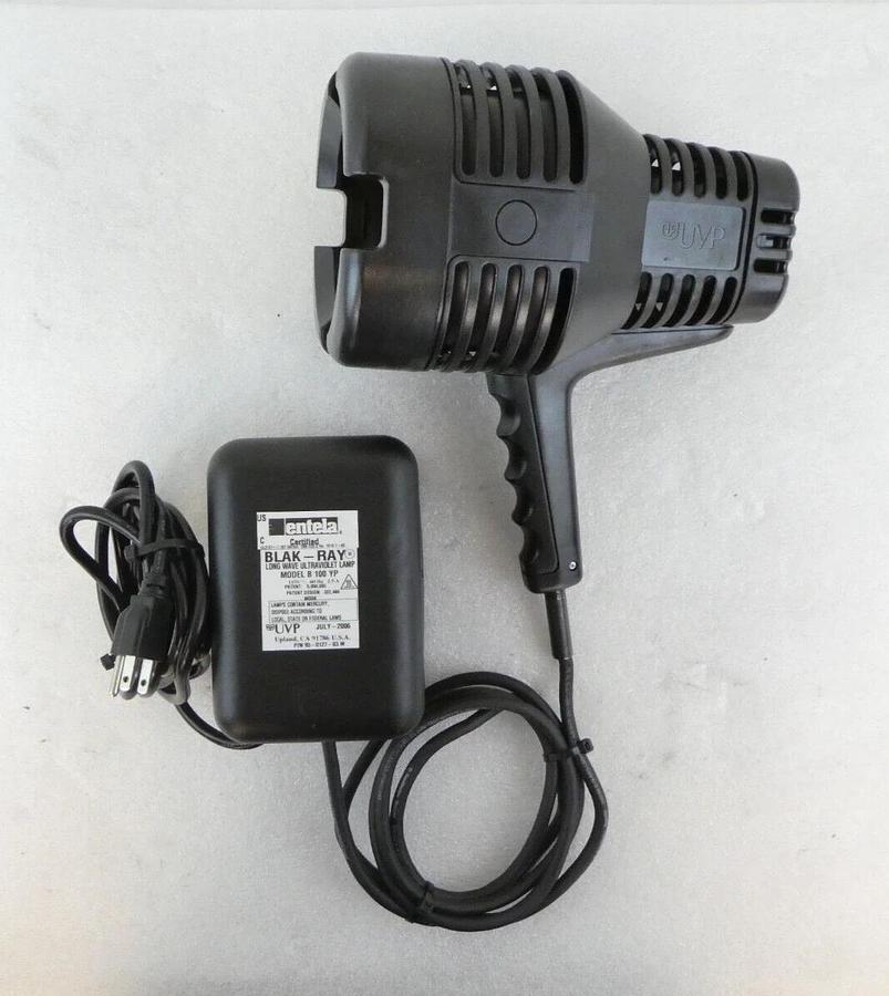 Used UVP Blak-Ray B-100YP UV Ultraviolet Lamp and Ballast Lot of 2 No Bulbs Surplus