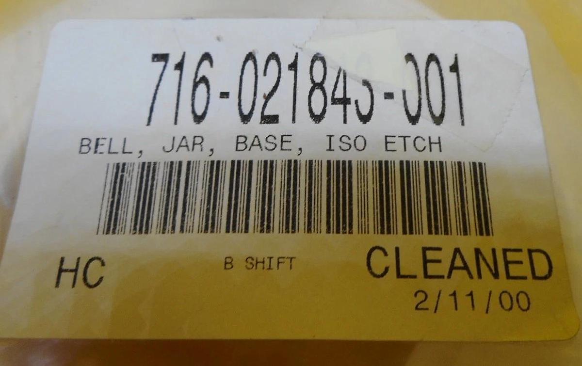 Refurbished Lam Research 716-021483-001 ISO Etch Bell Jar Base ASM 4085052-0001 Refurbished