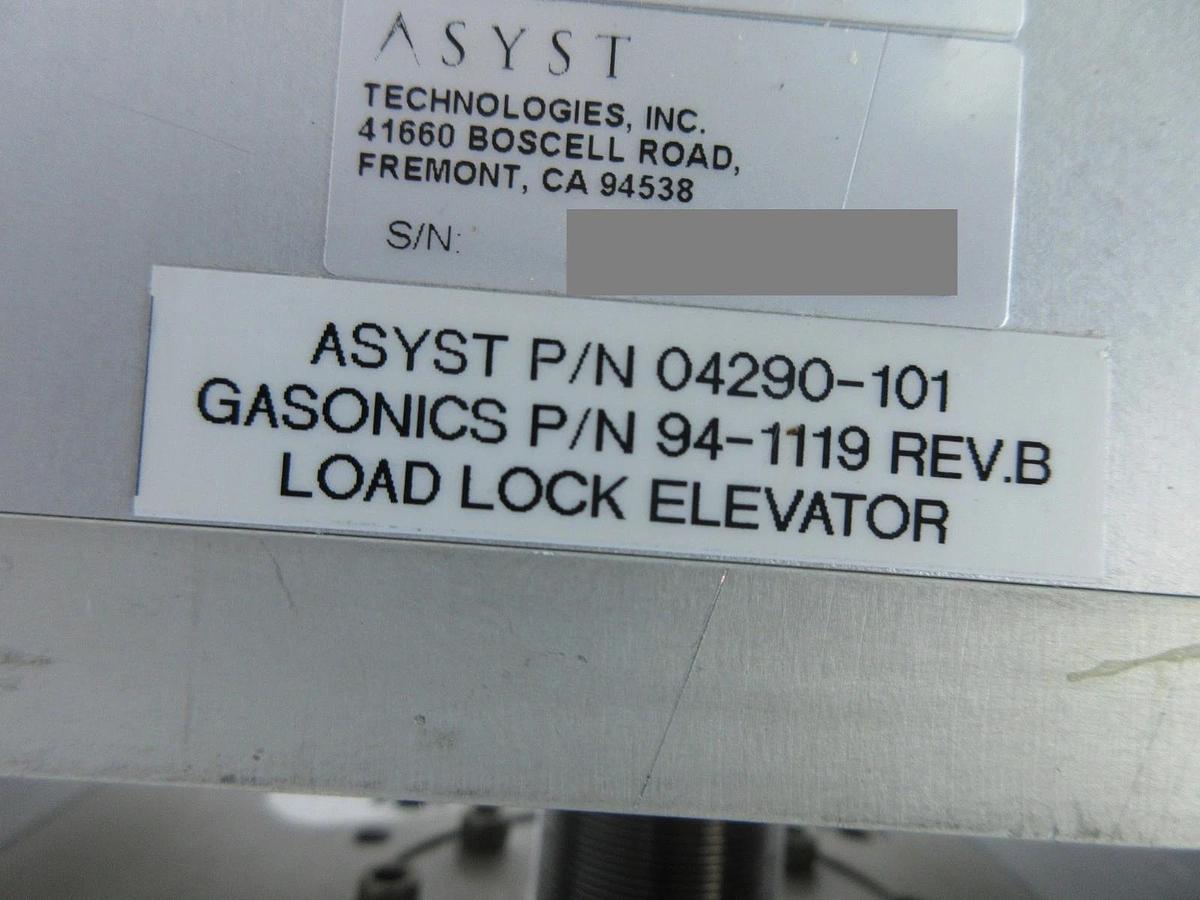 Used Asyst Technologies 04290-101 Load Lock Elevator 06763-005 Copper A-2000LL Used