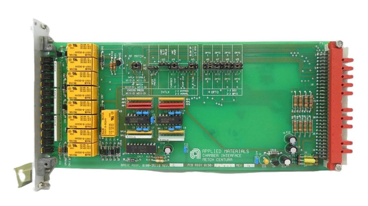Used AMAT Applied Materials 0190-35429 Chamber Interface Metch PCB Card 0100-35118