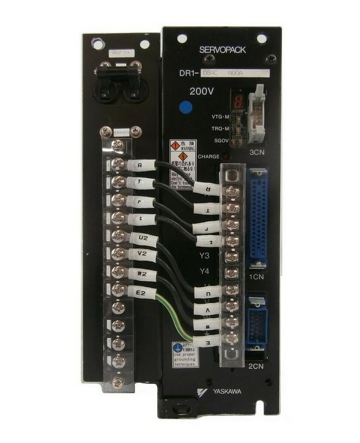 Used Yaskawa DR1-08AC N00A Servo Drive SERVOPACK with Circuit Breaker TEL Working