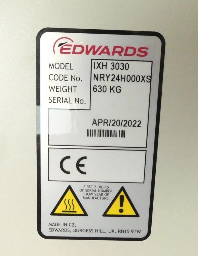 Refurbished iXH3030 Edwards NRY24H000XS Dry Vacuum Pump IXH 3030 Copper Exposed Refurbished