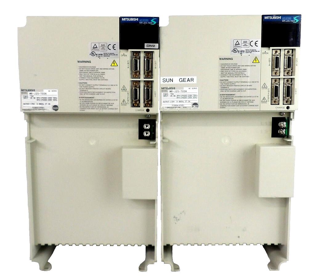 Used Mitsubishi MR-J2S-700A AC Servo Driver MELSERVO Reseller Lot of 2 Working Spare