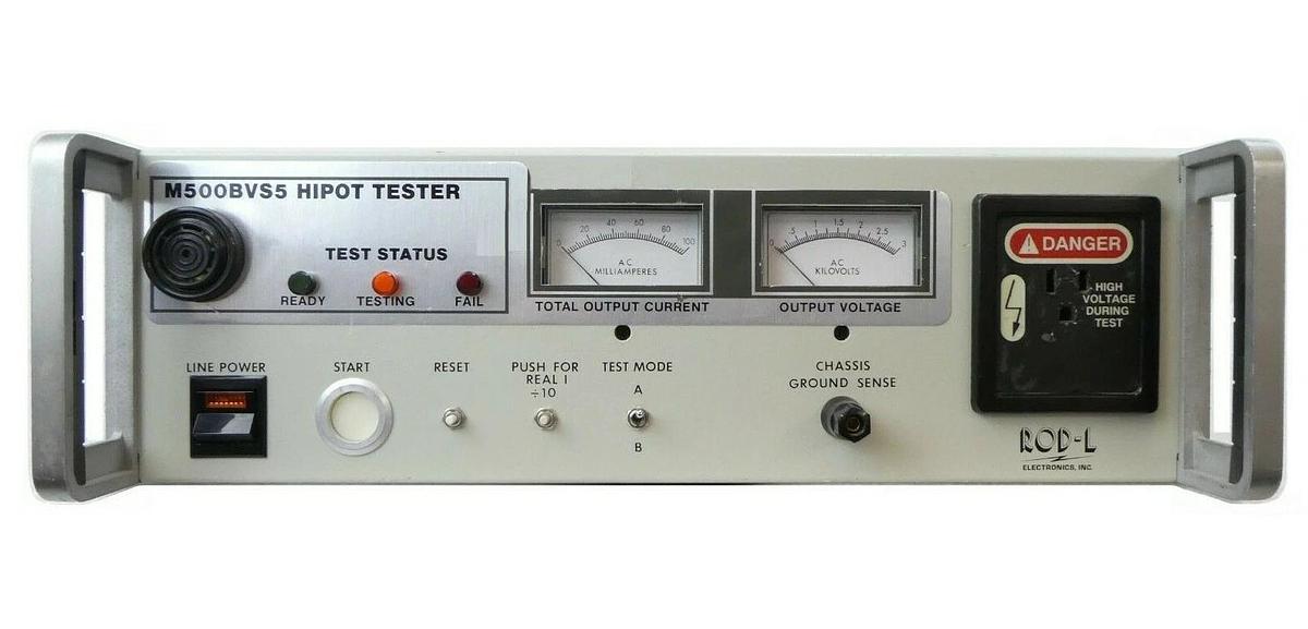 Used Rod-L Electronics M500BVS5 2.8-100 AC Hipot Tester Working Surplus